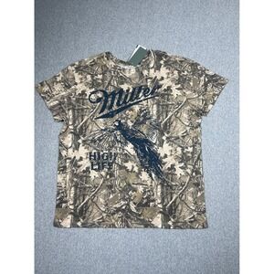 Miller High Life T Shirt Mens Medium Camo New Pheasant Graphic All Over Print